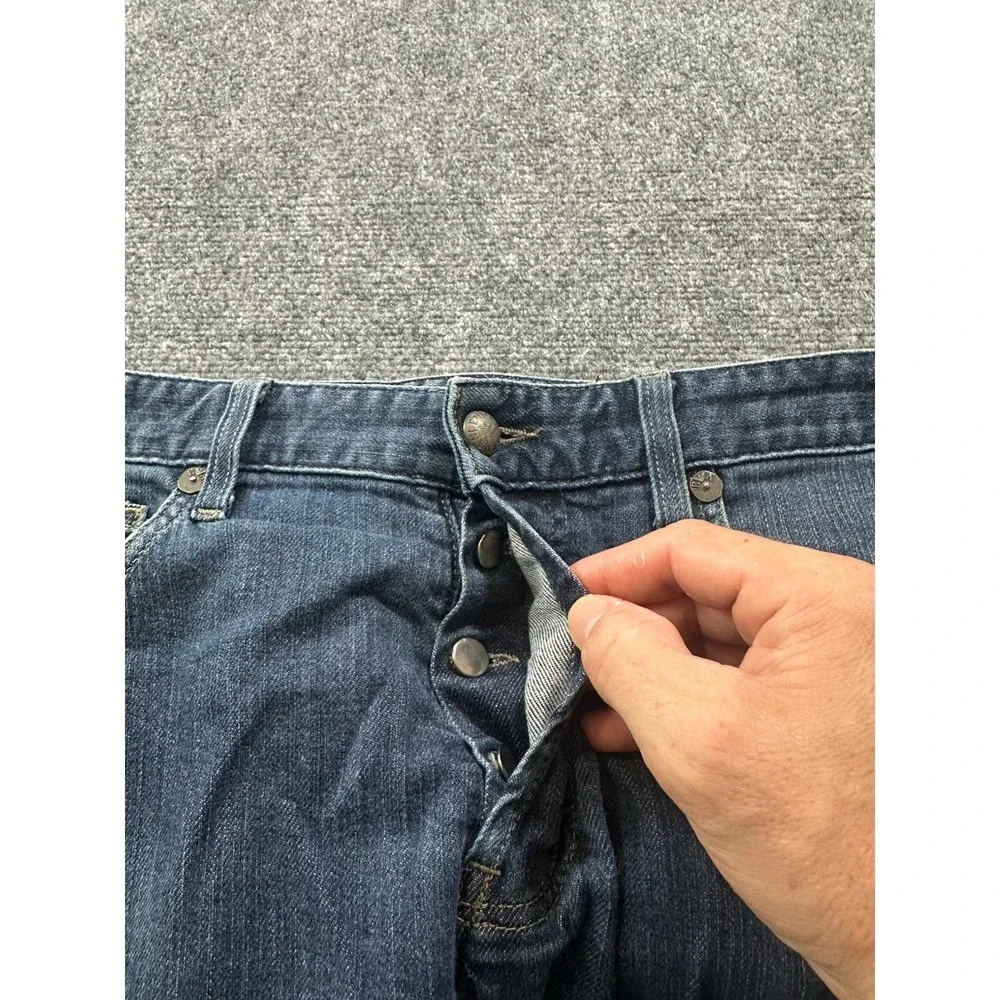 Emporio Armani Men's 32x35 Indigo Serious Comfort Zip Fly Blue Jeans Straight EC